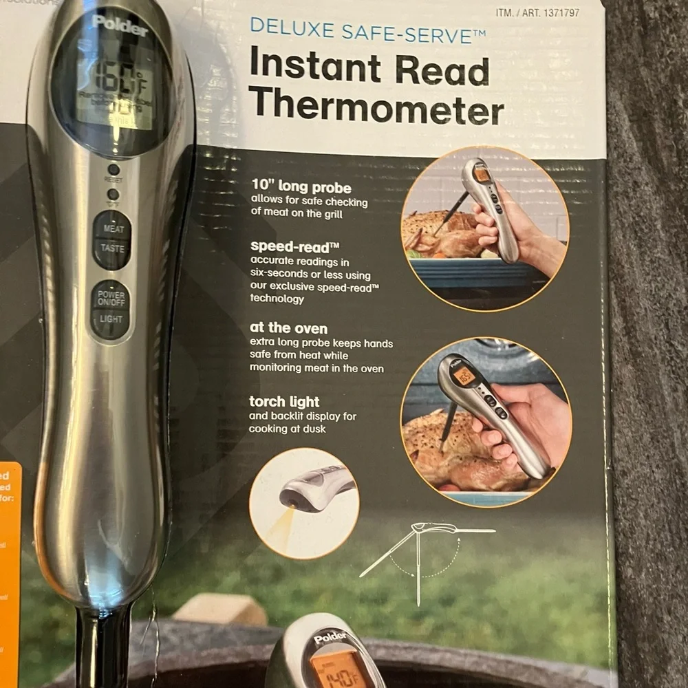 Polder instant read meat thermometer